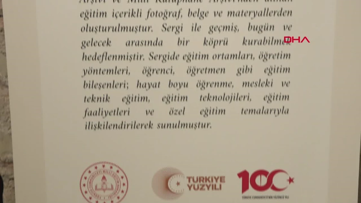 Milli Eğitim Bakanı Yusuf Tekin, ‘Cumhuriyet’in 100. Yılında Eğitimden İzler’ Sergisini Açtı
